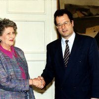 Biljana Plavšić i Klaus Kinkel 1998.