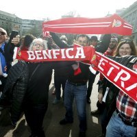 Navijači Benfice u dobrom raspoloženju uoči utakmice protiv Dinama