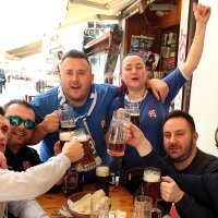 Dinamovi navijači u centru grada Zagreba