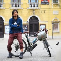 Japanski biciklist iz Hirosime Ryosuke Tomotake u Splitu