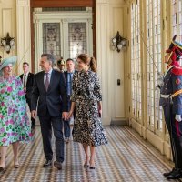 Juliana Awada i Mauricio Macri s danskom kraljicom Margrethe II i princem Frederikom