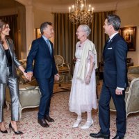 Juliana Awada i Mauricio Macri s danskom kraljicom Margrethe II i princem Frederikom