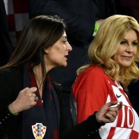 Predsjednica Kolinda Grabar Kitarović prati utakmicu Mađarska - Hrvatska