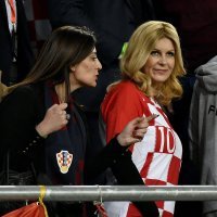Predsjednica Kolinda Grabar Kitarović prati utakmicu Mađarska - Hrvatska