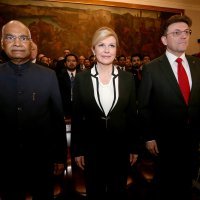 Kolinda Grabar Kitarović i Ram Nath Kovind na Hrvatsko-indijskom poslovnom forumu