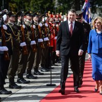 Kolinda Grabar-Kitarović i latvijski predsjednik Raimonds Vejonisom