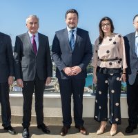 Župan Nikola Dobroslavić, ministar uprave Lovro Kuščević, državna tajnica Josipa Rimac