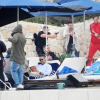 Salma Hayek i Ryan Reynolds na snimanju filma u Rovinju