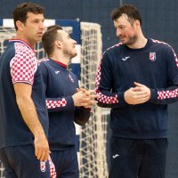 Trening hrvatske rukometne reprezentacije u Osijeku - Domagoj Duvnjak i Manuel Štrlek