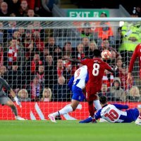 Liverpool - Porto - prva utakmica četvrtfinala LP-a - Naby Keita zabija za 1-0