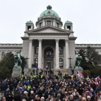 Beograd: Ispred Narodne skupštine započeo prosvjed "Svi kao jedan - 1 od 5 milijuna"