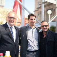 Idejni začetnik Plazma Sportskih Igara mladih Zdravko Marić u društvu ministra unutarnjih poslova Davora Božinovića i bivšeg nogometaša Predraga Mijatovića