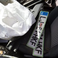 Automobil Škoda Octavia u kojoj je noćas u prometnoj nesreći na autocesti kod Bošnjaka poginulo četvero putnika