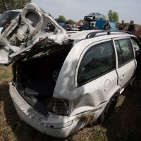 Automobil Škoda Octavia u kojoj je noćas u prometnoj nesreći na autocesti kod Bošnjaka poginulo četvero putnika