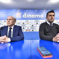Nenad Bjelica i Mirko Barišić na presici povodom produženja ugovora trenera i GNK Dinama