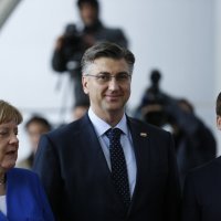 Angela Merkel, Andrej Plenković i Emmanuel Macron