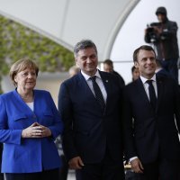 Angela Merkel, Denis Zvizdić i Emmanuel Macron
