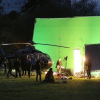 Snimanje filma The Hitman's Wife's Bodyguard na igralištu iza muzeja Mimara