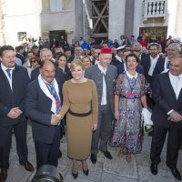 Predsjednica Kolinda Grabar Kitarović, gradonačelnik Andro Krstulović Opara i supruga Daniela Marasović Krstulović