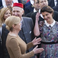 Predsjednica Kolinda Grabar Kitarović, gradonačelnik Andro Krstulović Opara i supruga Daniela Marasović Krstulović