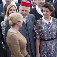 Predsjednica Kolinda Grabar Kitarović, gradonačelnik Andro Krstulović Opara i supruga Daniela Marasović Krstulović