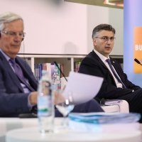 Andrej Plenković i Michel Barnier na dijalogu s građanima Budućnost Europe