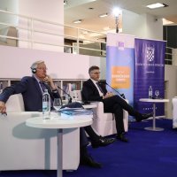 Andrej Plenković i Michel Barnier na dijalogu s građanima Budućnost Europe