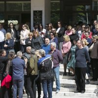 Prosvjed službenika i namještenika pravosudnih tijela ispred Županijskoga suda u Splitu