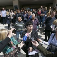 Prosvjed službenika i namještenika pravosudnih tijela ispred Županijskoga suda u Splitu