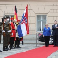Angela Merkel u Banskim dvorima se susrela s premijerom Andrejom Plenkovićem