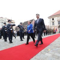 Angela Merkel u Banskim dvorima se susrela s premijerom Andrejom Plenkovićem