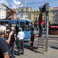 Displej tramvaj zastoj