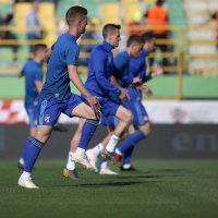 Zagrijavanje igrača Dinama