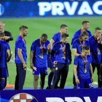 Slavlje igrača Dinama nakon osvojene titule prvaka