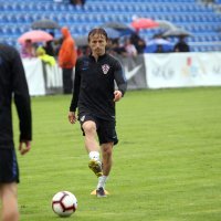 Hrvatska nogometna reprezentacija na treningu u Omišu