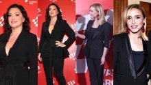U istom stajlingu: Nina Badrić i Iva Šulentić znaju da s crnim odijelom ne mogu pogriješiti