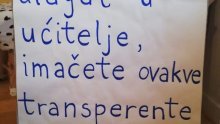 Ovo su transparenti koje su spremili učitelji i nastavnici: Od 'nepismene poruke' do poziva: Andrej, oženi me!