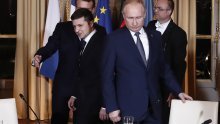 [FOTO] Prvi put se sastali Zelenskij i Putin, pred kamerama izbjegavali poglede i rukovanje