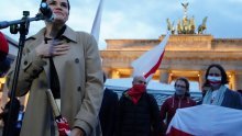 Tihanovska se sastaje s Merkel; obišla Berlinski zid: To je simbol transformacije