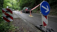 Odron ceste na Sljemenu