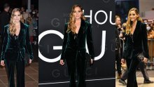 Ikona stila u baršunu: Na premijeri filma 'House of Gucci' u New Yorku ona je ukrala svu pozornost senzacionalnim izdanjem