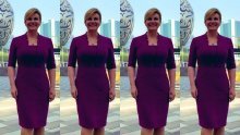 Naša draga Kolinda nekad se slikala samo do struka, a sada ponosno pokazuje isklesanu figuru, utegnuta u ljubičastu tuba haljinu
