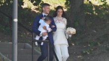 [FOTO] Ljubav su potvrdili i pred Bogom: U crkvi u Remetama vjenčali se Mia i Andrej Kramarić, a krstili su i sina