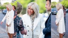 Brigitte Macron u elegantnom stajlingu odala počast kraljici Elizabeti