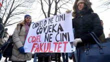 Studenti prosvjedovali protiv odluke da Hrvatski studiji postanu odjel