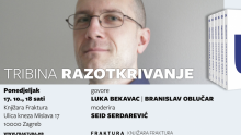 Luka Bekavac večeras predstavlja roman 'Urania', jedan od najfascinantnijih projekata hrvatske književnosti