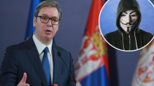 Anonymousi pokrali mailove srpskih dužnosnika pa poslali novu poruku Vučiću: 'Hej, Putinova lutko, gdje si? Još sa psima?'