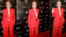 Sharon Stone izazvala pravu pomutnju u crvenom odijelu ispod kojeg nije nosila grudnjak
