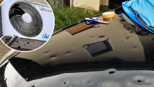 Tuča poharala Krško, pogledajte štetu na automobilima i kućama