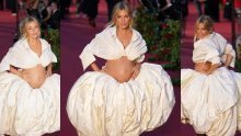 Baš svi su gledali u nju: Sienna Miller istaknula je trudnički trbuščić u neobičnom stajlingu